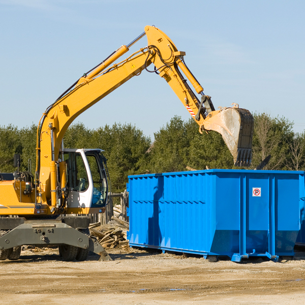 are there any restrictions on where a residential dumpster can be placed in Garvin County OK